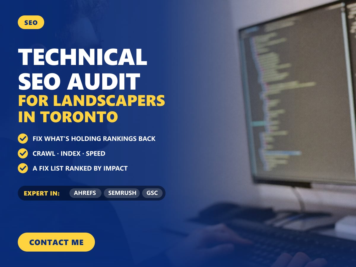 Technical SEO audit for landscapers in Toronto — image 1