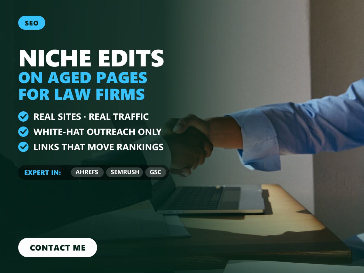 Niche edits on aged pages for law firms — image 1