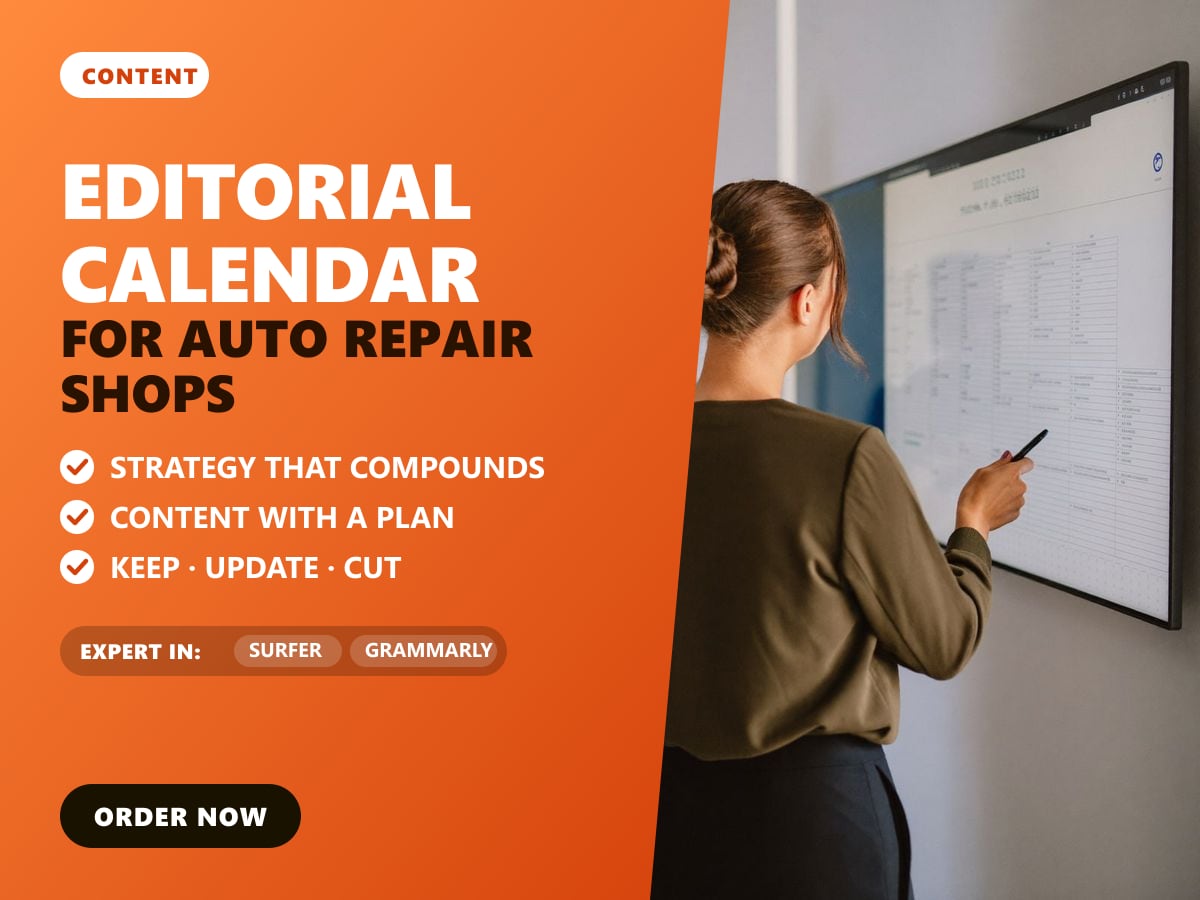 Editorial calendar for auto repair shops — image 1