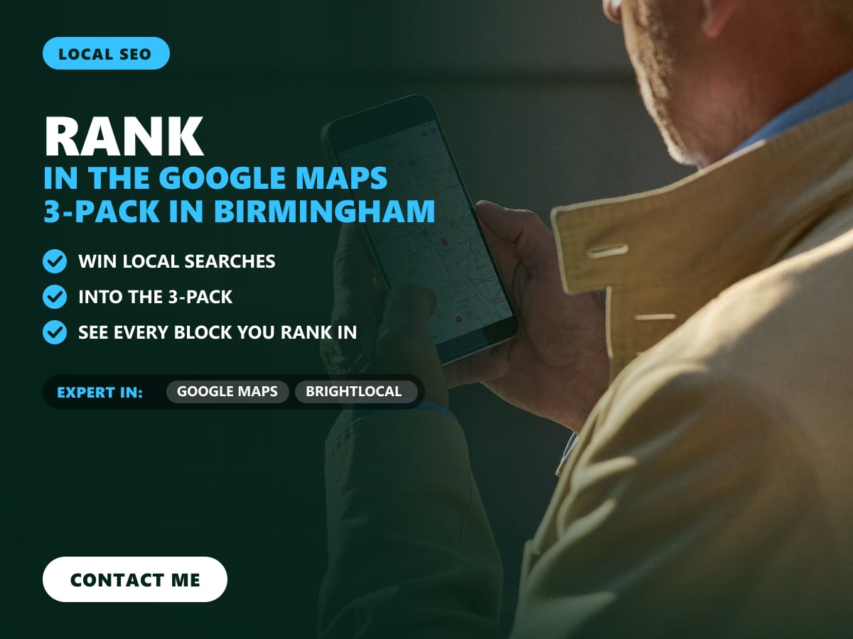 Rank in the Google Maps 3-pack in Birmingham — image 1
