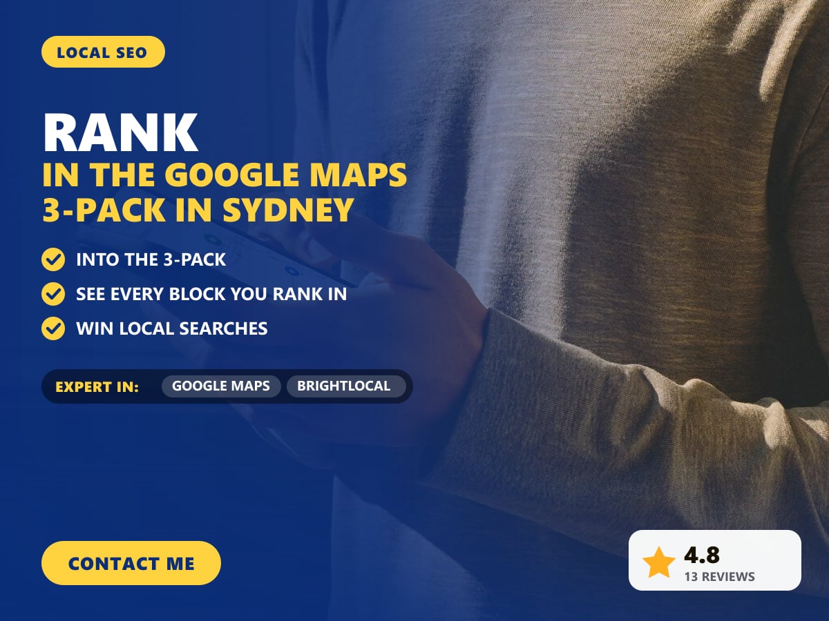 Rank in the Google Maps 3-pack in Sydney — image 1