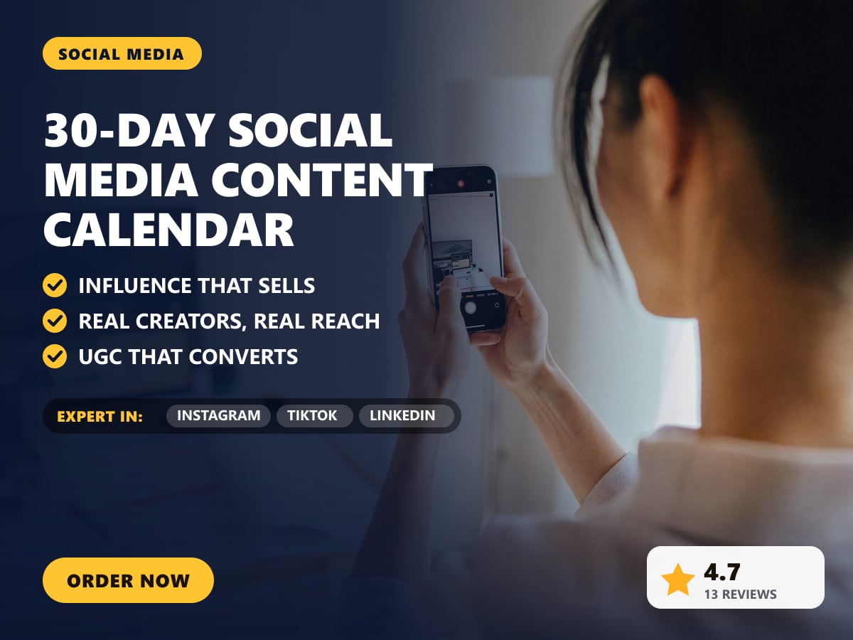 30-day social media content calendar — image 1