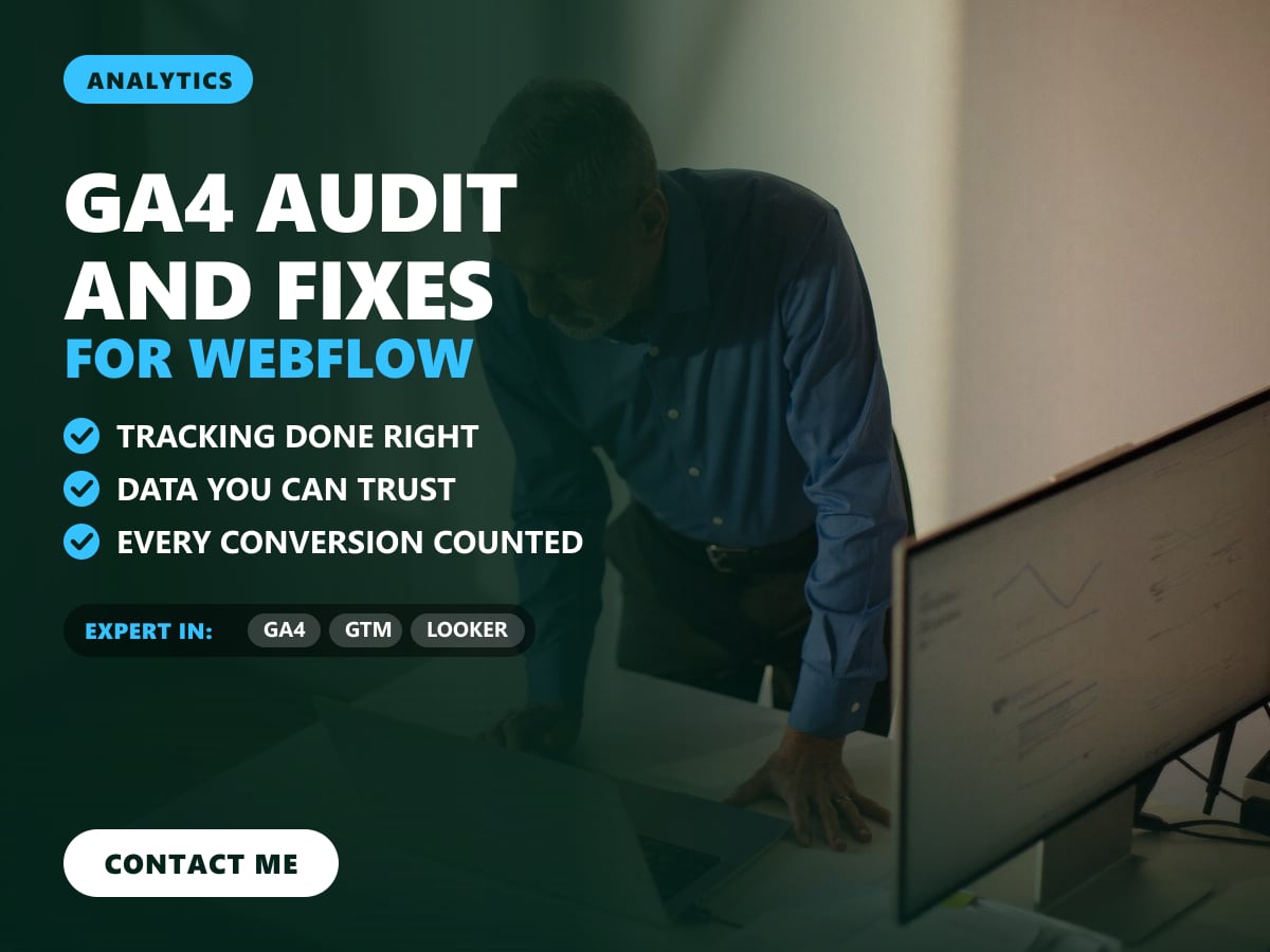 GA4 audit and fixes for Webflow — image 1