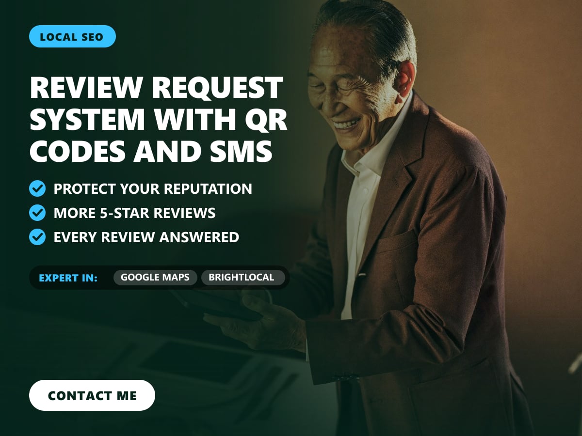 Review request system with QR codes and SMS — image 1