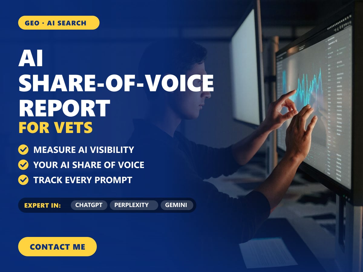 AI share-of-voice report for vets — image 1