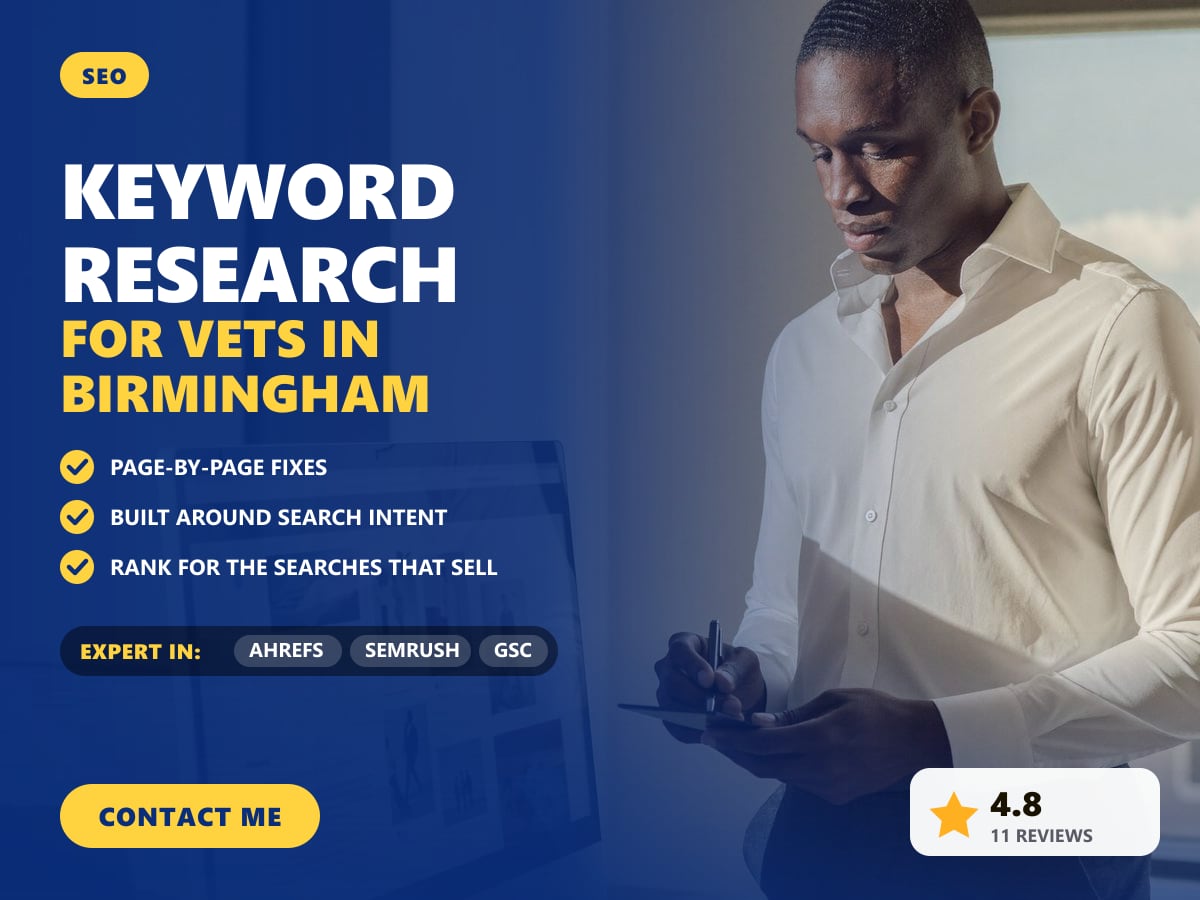 Keyword research for vets in Birmingham — image 1
