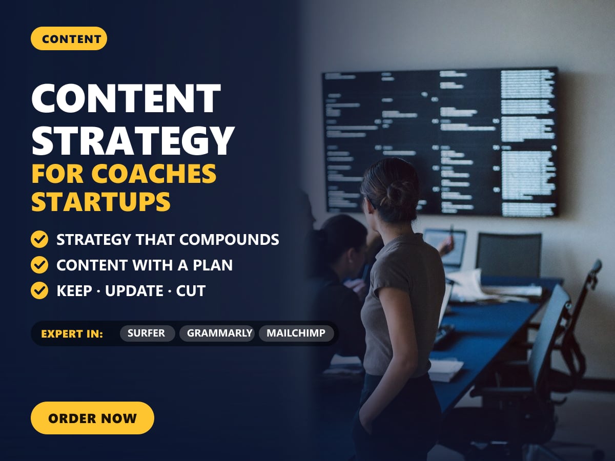 Content strategy for coaches startups — image 1