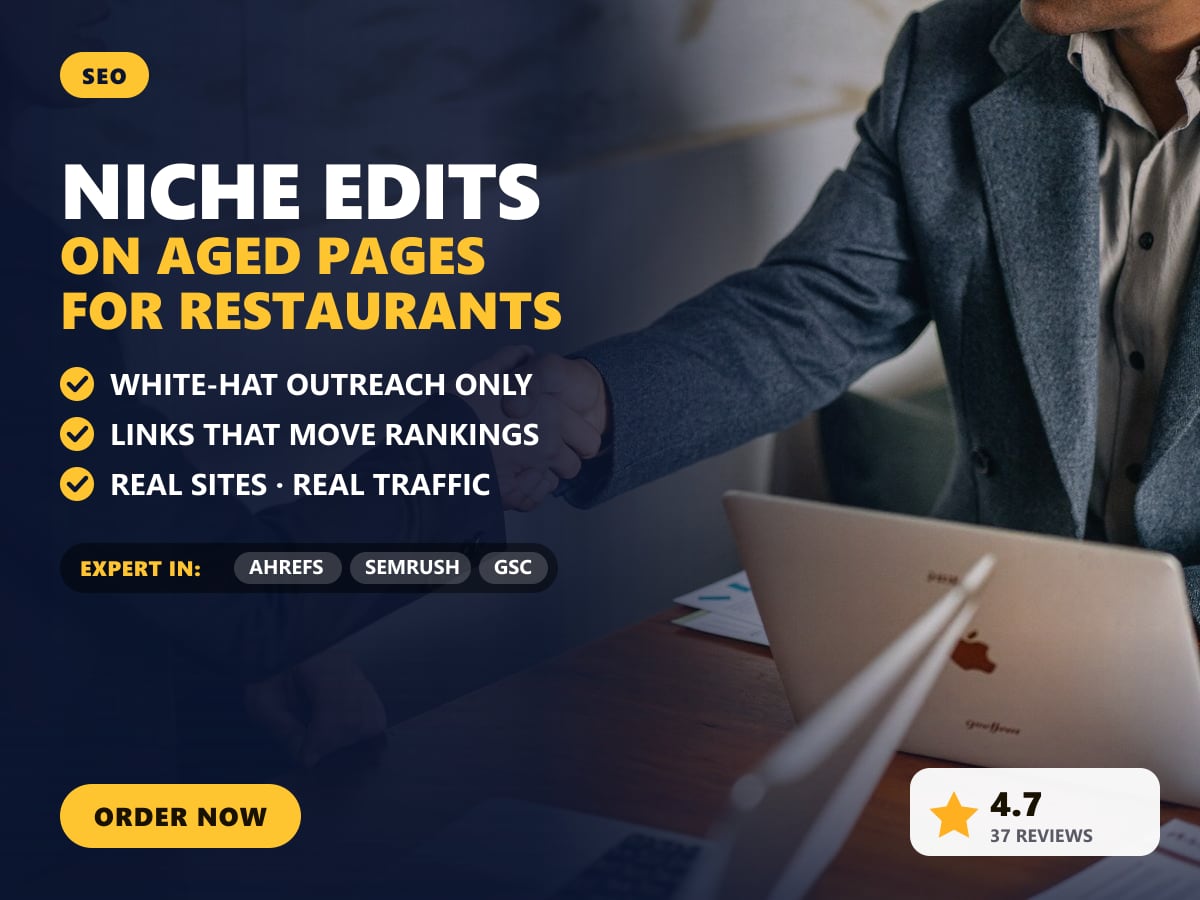 Niche edits on aged pages for restaurants — image 1