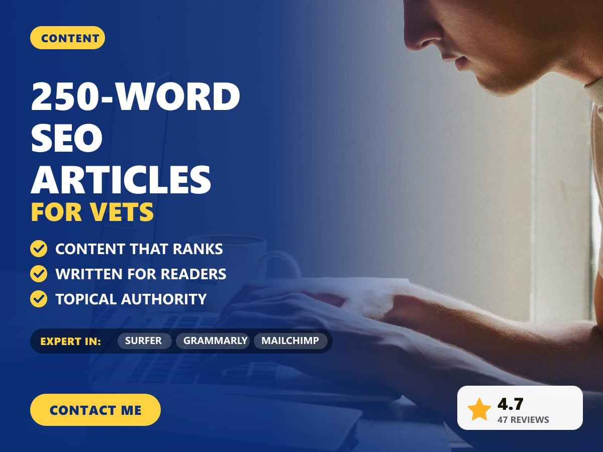250-word SEO articles for vets — image 1