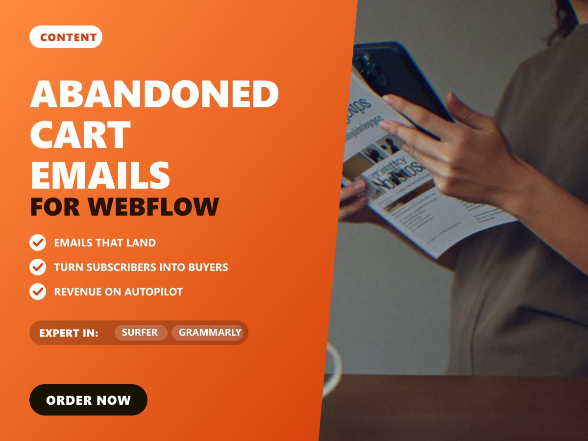 Abandoned cart emails for Webflow — image 1
