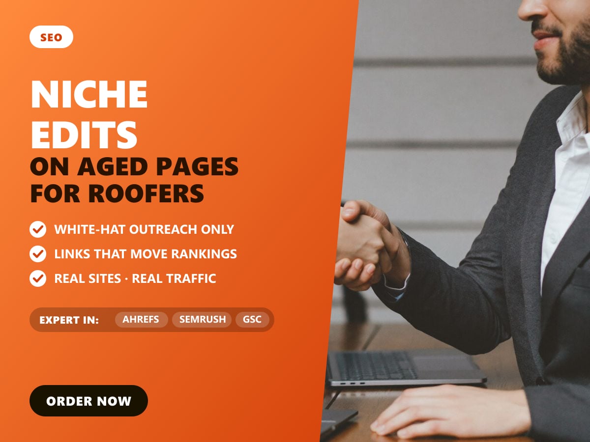 Niche edits on aged pages for roofers — image 1