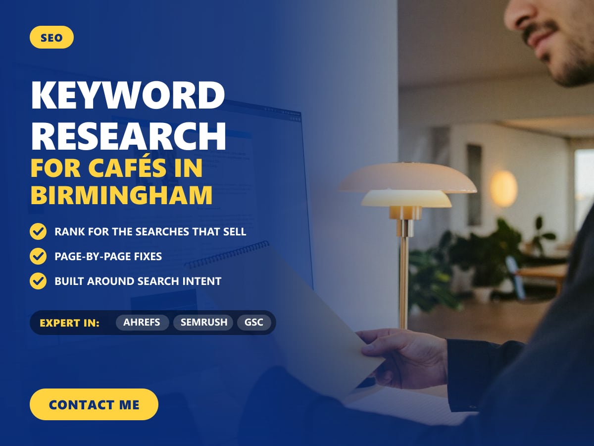 Keyword research for cafés in Birmingham — image 1
