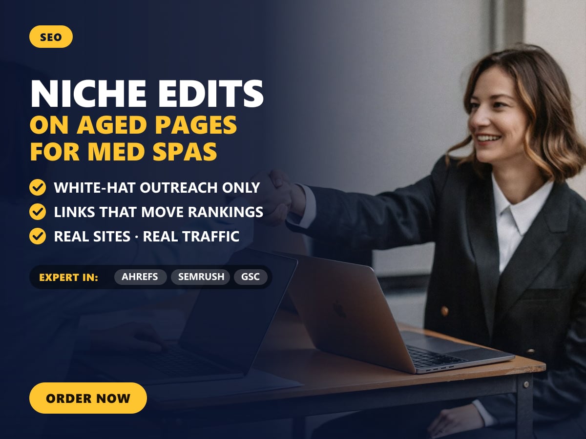 Niche edits on aged pages for med spas — image 1