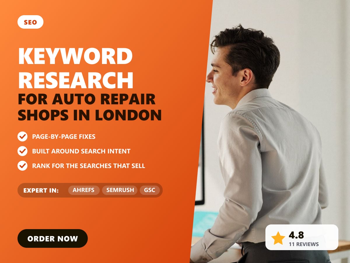Keyword research for auto repair shops in London — image 1